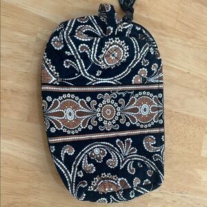 Elegant Black and Brown Patterned Pouch
